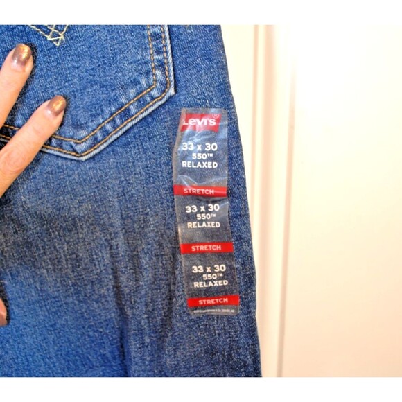 NWT Levi's 550 Men's Relaxed 2-Way Comfort Stretch Jeans Med Wash Size 33x30 - Picture 6 of 8